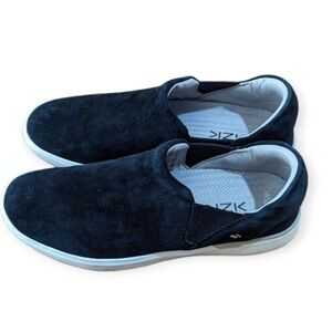 Kizik Paris Black Suede Slip On Sneakers